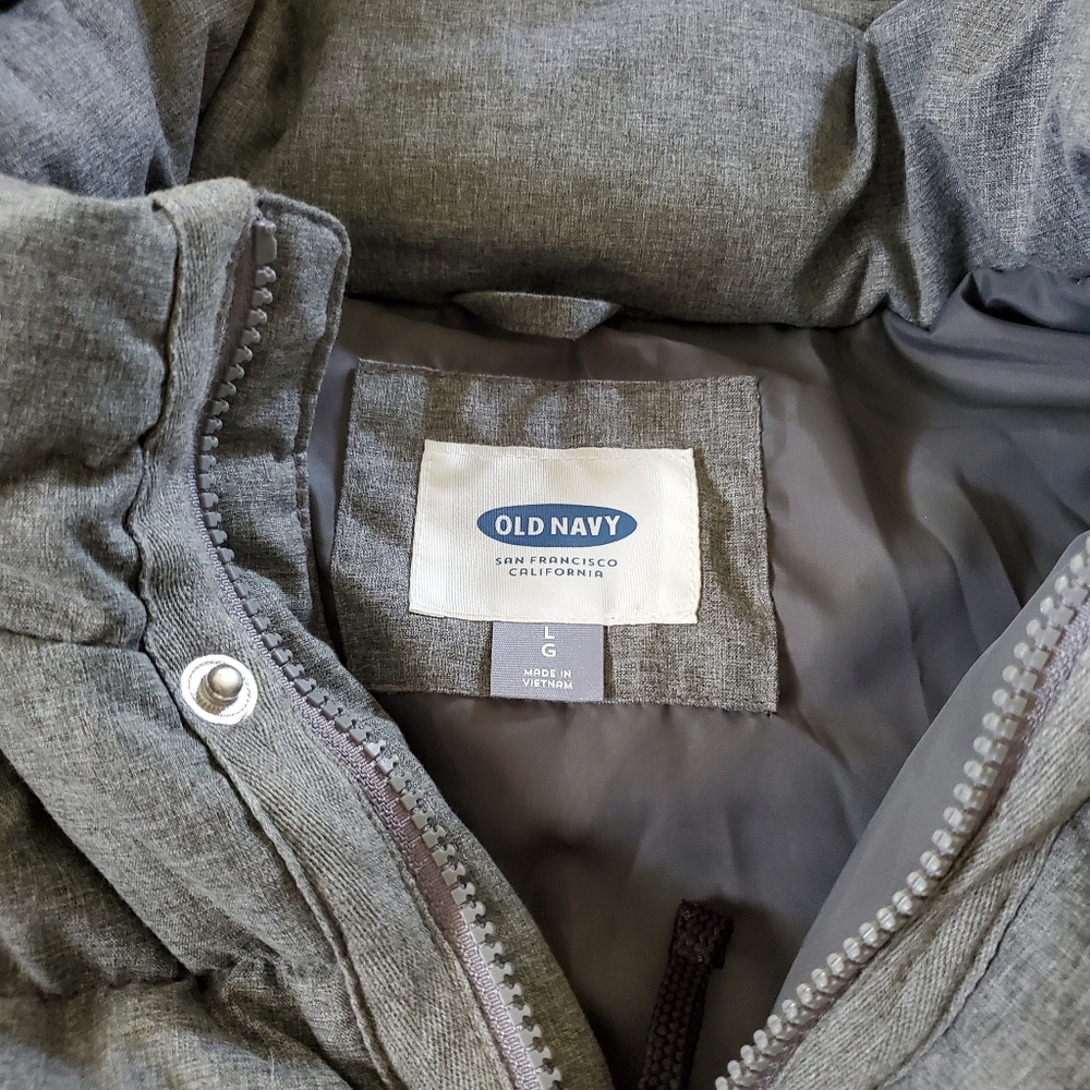 Old Navy Heather Grey Puffer Vest